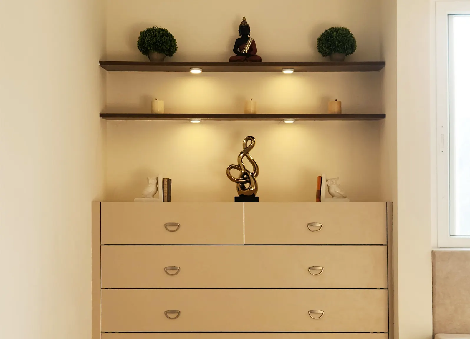 Anbre Interiors Chest of drawers with open shelf above