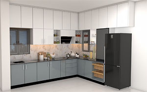 No.1 Affordable L-Shape Modular Kitchen Designs in Chennai