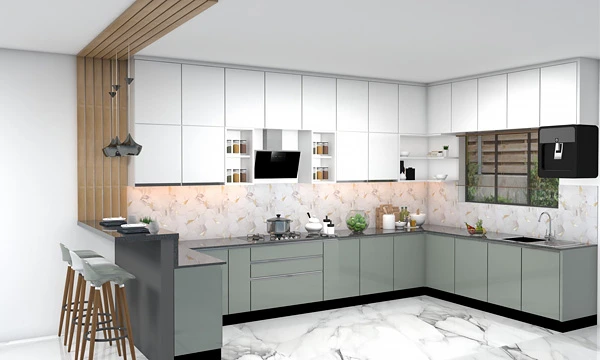 U shape Modular Kitchen